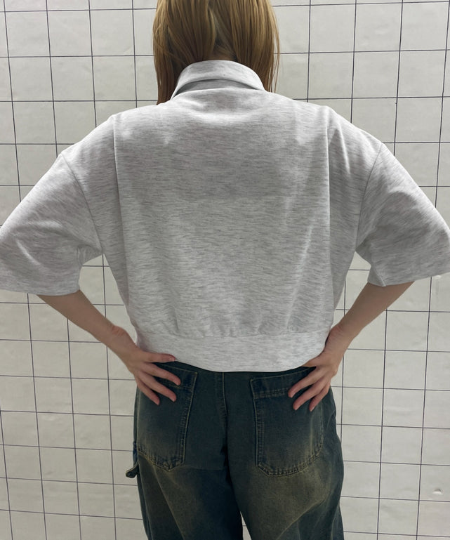 杢グレー　モデル:155cm F着用