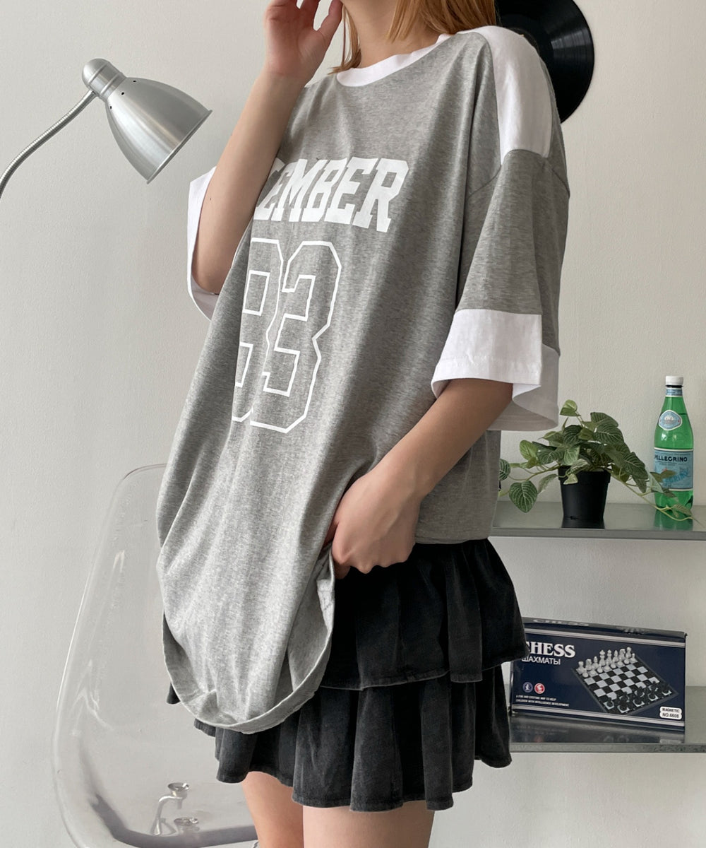 杢グレー　モデル:155cm F着用