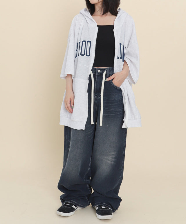 杢グレー モデル：147cm F着用