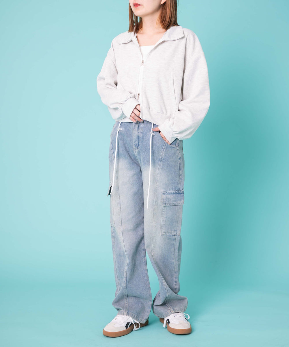 杢グレー　モデル:155cm F着用