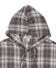 フーデッドチェックシャツ