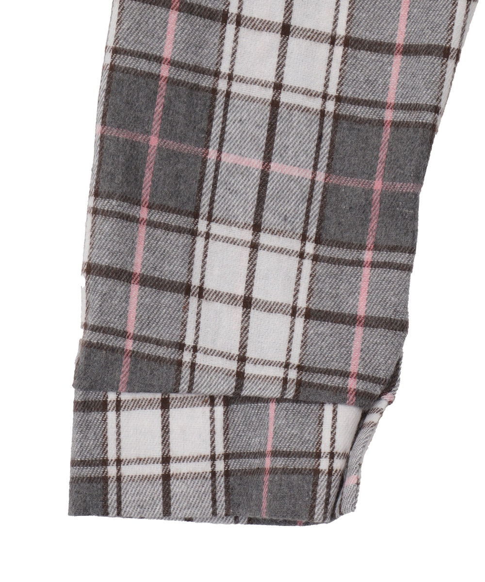 フーデッドチェックシャツ