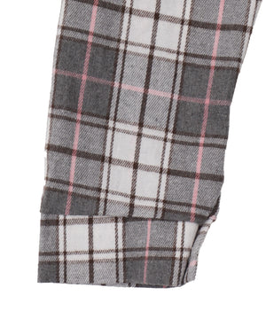 フーデッドチェックシャツ