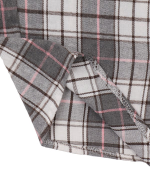 フーデッドチェックシャツ