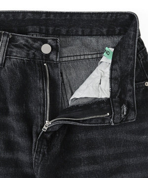 バックポケットロゴバギーデニム