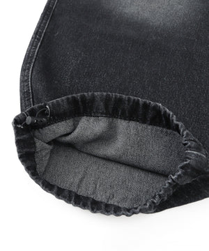 バックポケットロゴバギーデニム