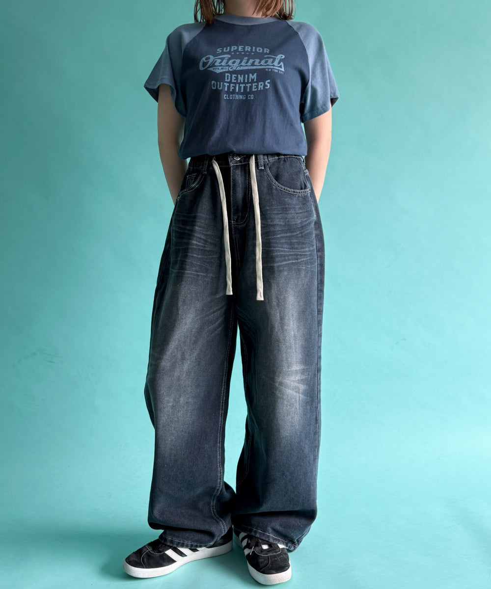 デニム　モデル:155cm M着用