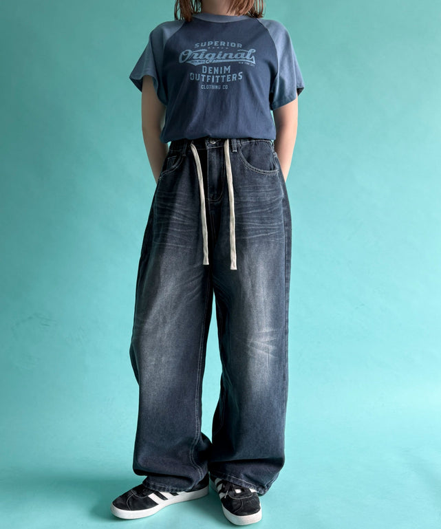 デニム　モデル:155cm M着用