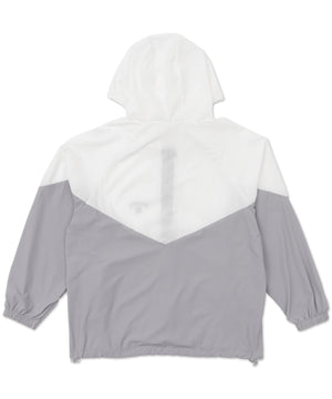 バイカラーナイロンフードジャケット