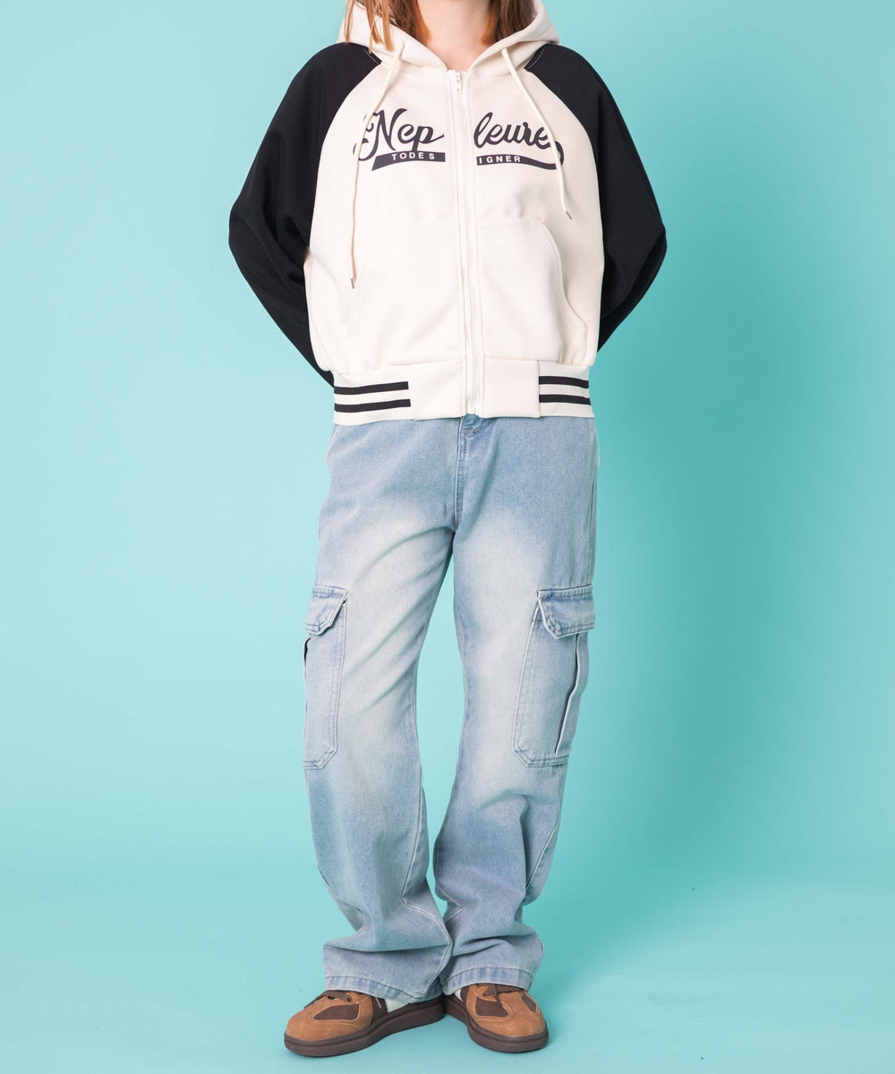 デニム淡　モデル:155cm M着用