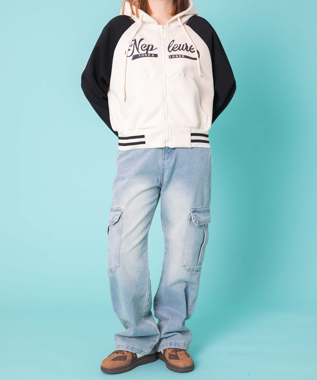 デニム淡　モデル:155cm M着用