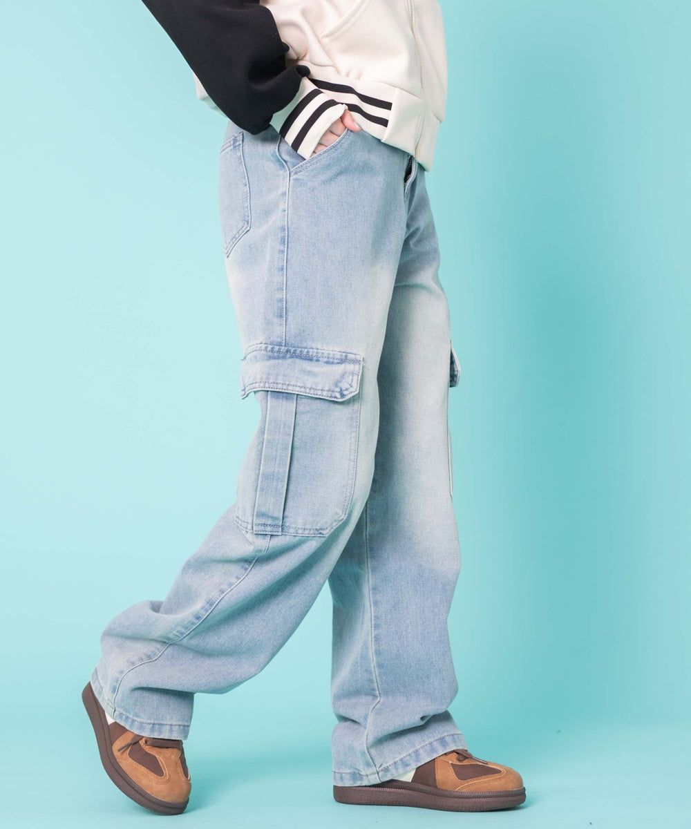 デニム淡　モデル:155cm M着用