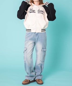 デニム淡　モデル:155cm M着用