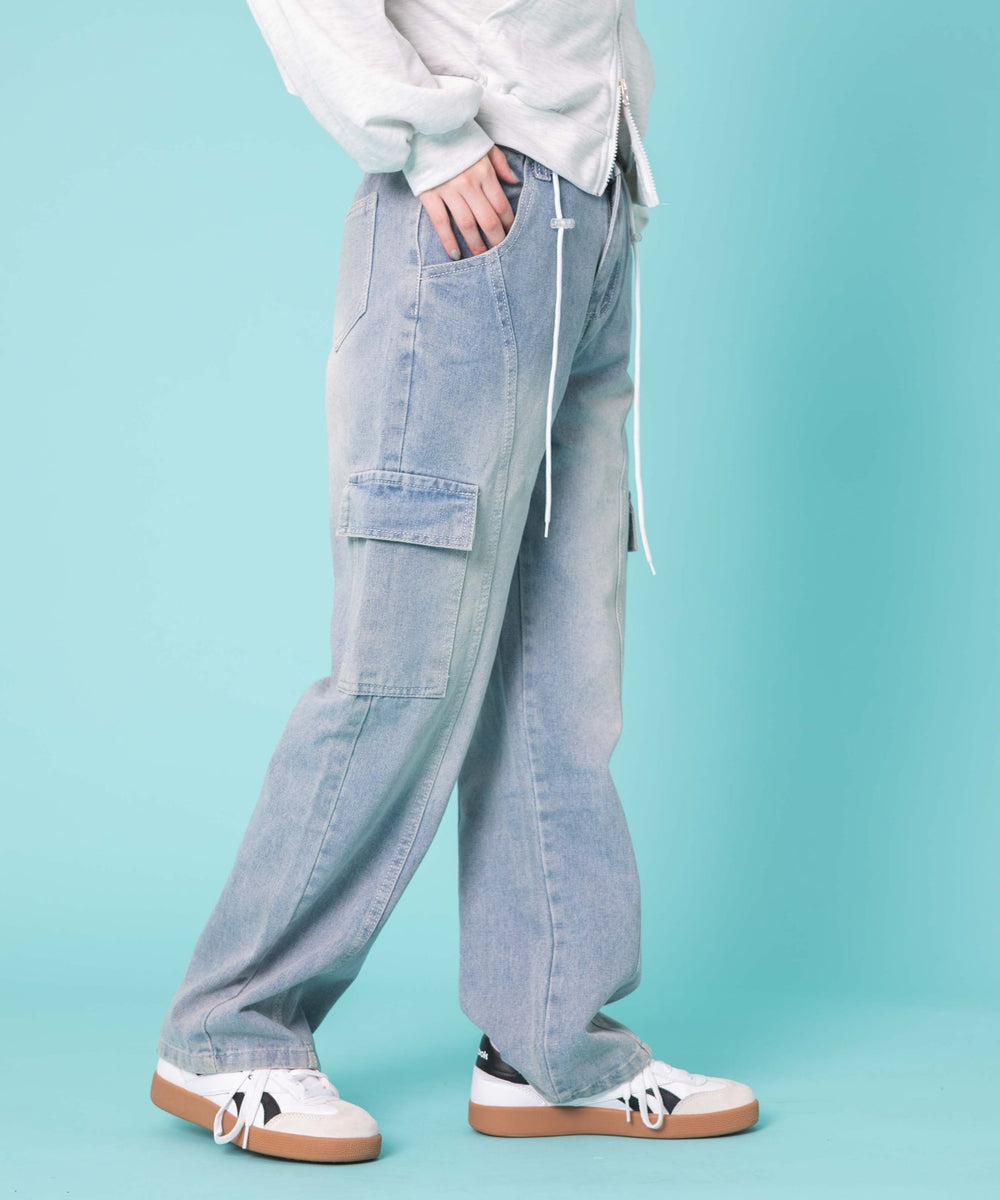 デニム淡　モデル:155cm F着用
