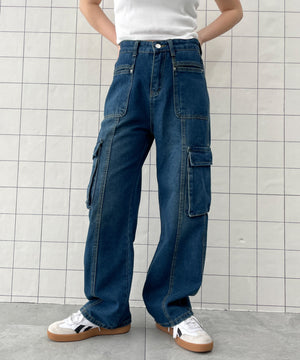 ブルー　モデル:155cm M着用