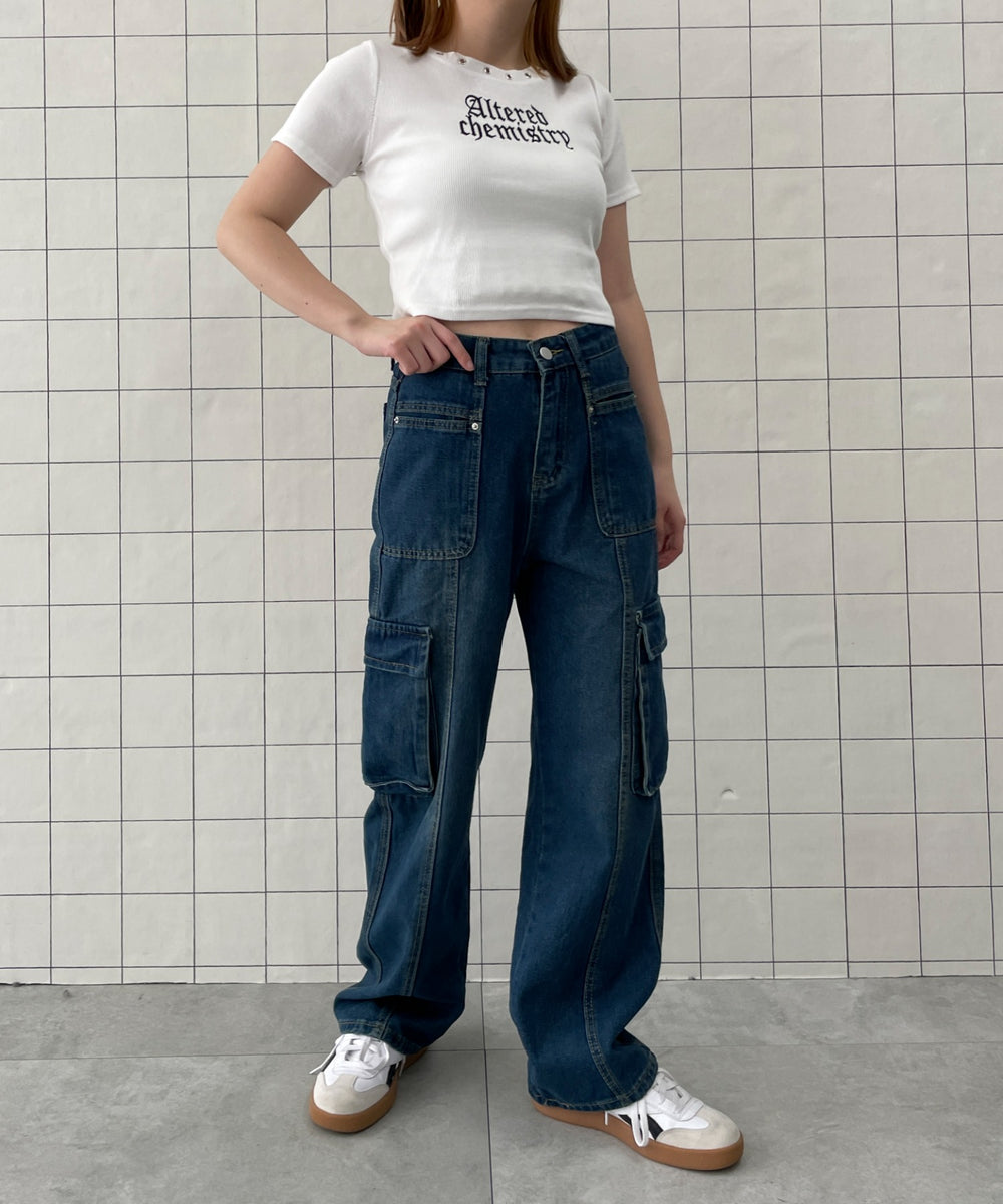 ブルー　モデル:155cm M着用