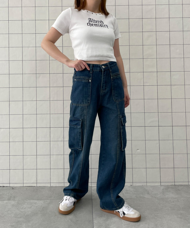 ブルー　モデル:155cm M着用