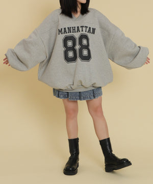 杢グレー モデル：147cm F着用