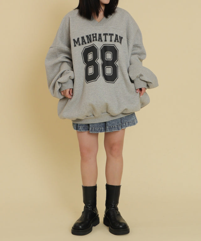 杢グレー モデル：147cm F着用