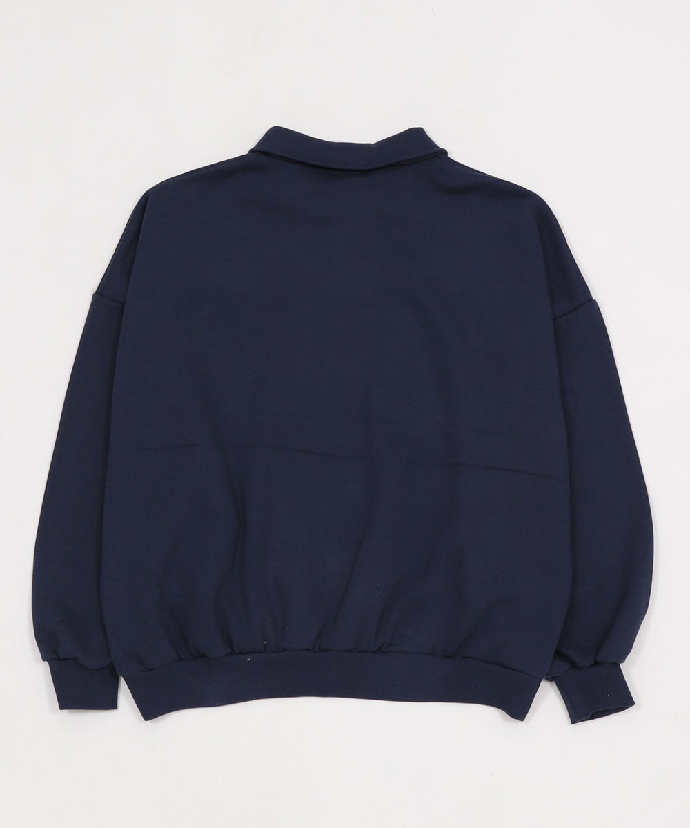 ハーフZIPカレッジビッグスウェット