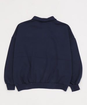 ハーフZIPカレッジビッグスウェット