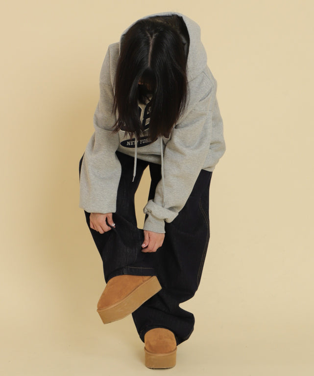 杢グレー モデル：147cm F着用