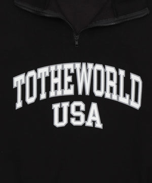 ラインリブハーフZIPビッグスウェット