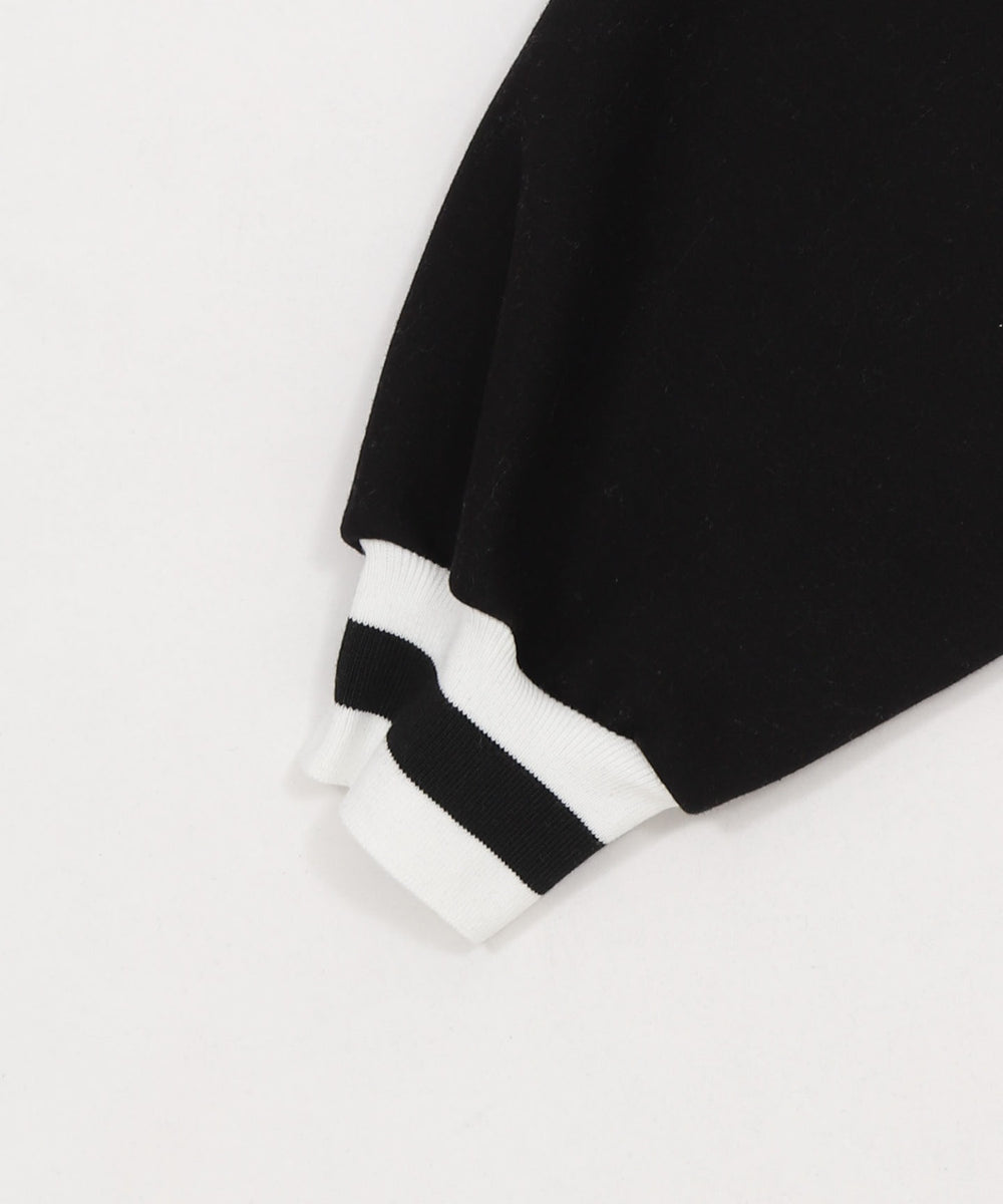 ラインリブハーフZIPビッグスウェット