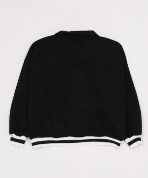 ラインリブハーフZIPビッグスウェット