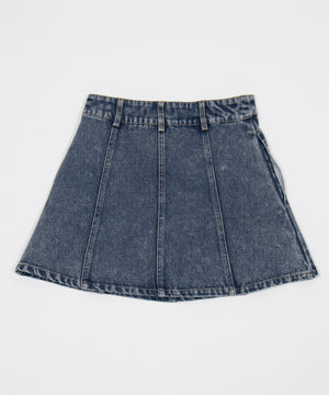 デニムフレアミニスカート