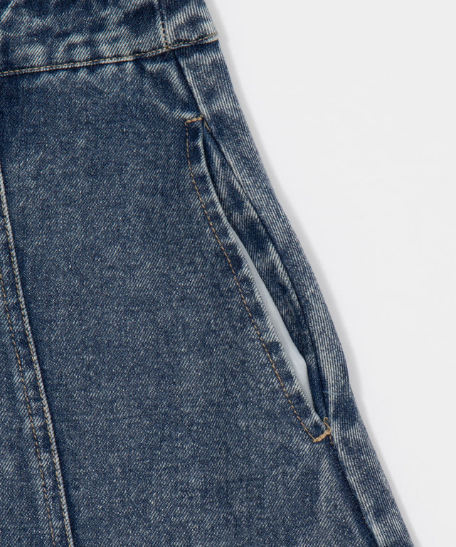 デニムフレアミニスカート