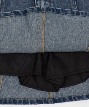 デニムフレアミニスカート