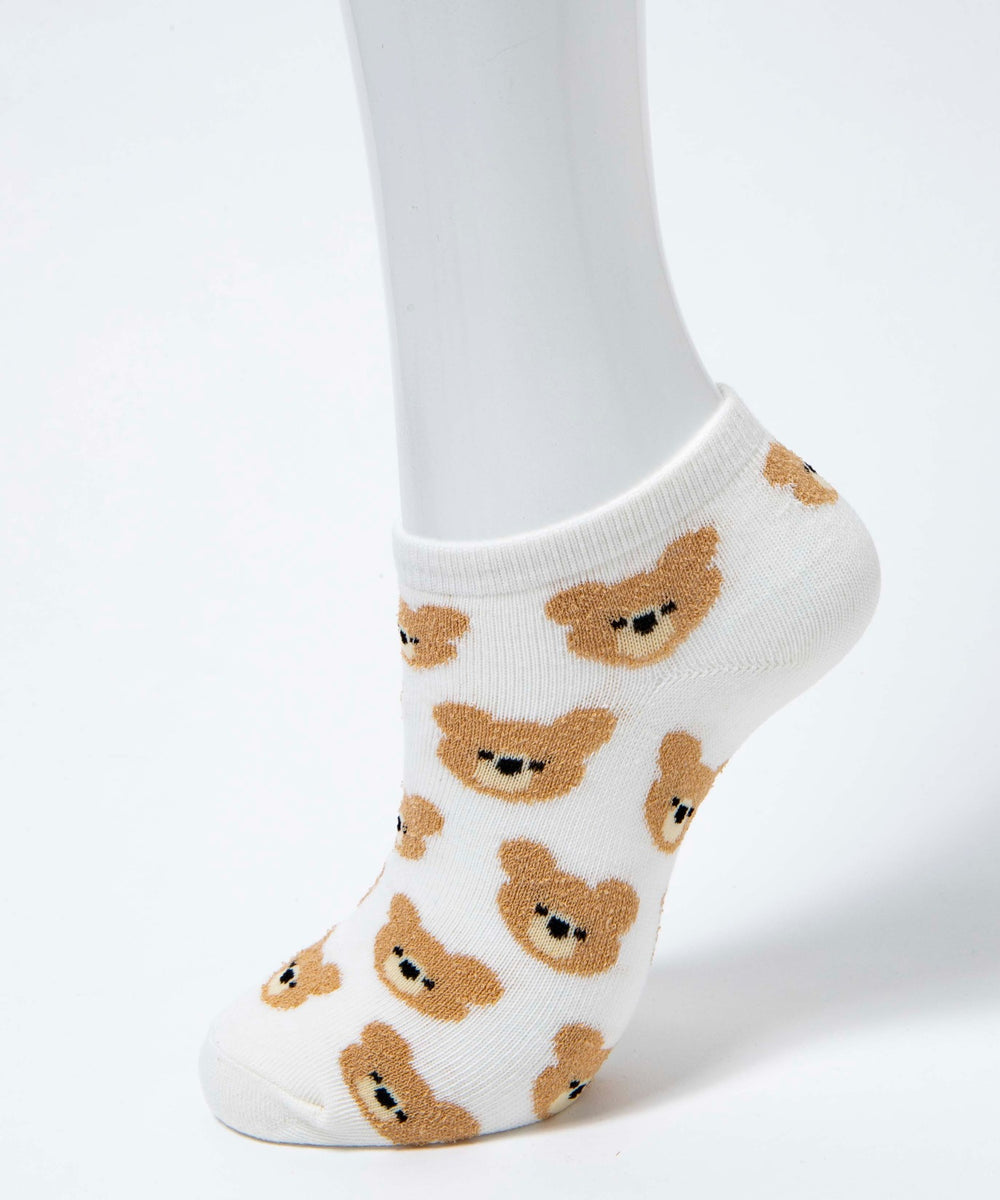 アニマル総柄ショートソックス(23-25cm)