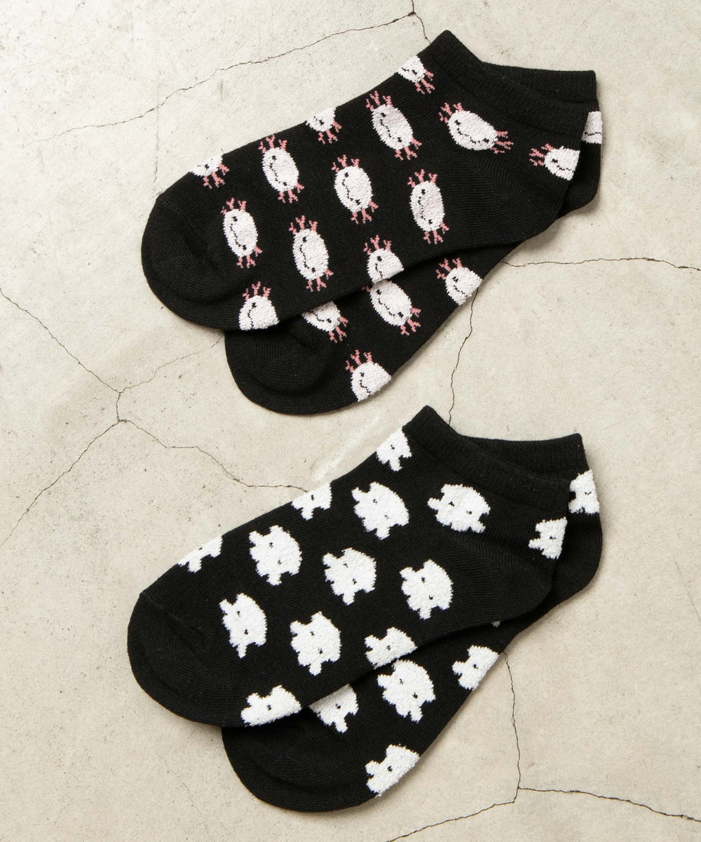 アニマル総柄ショートソックス(23-25cm)