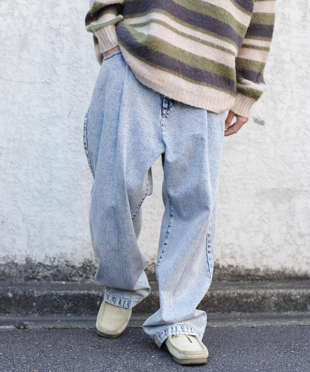 デニム淡ケミカル モデル：175cm L着用