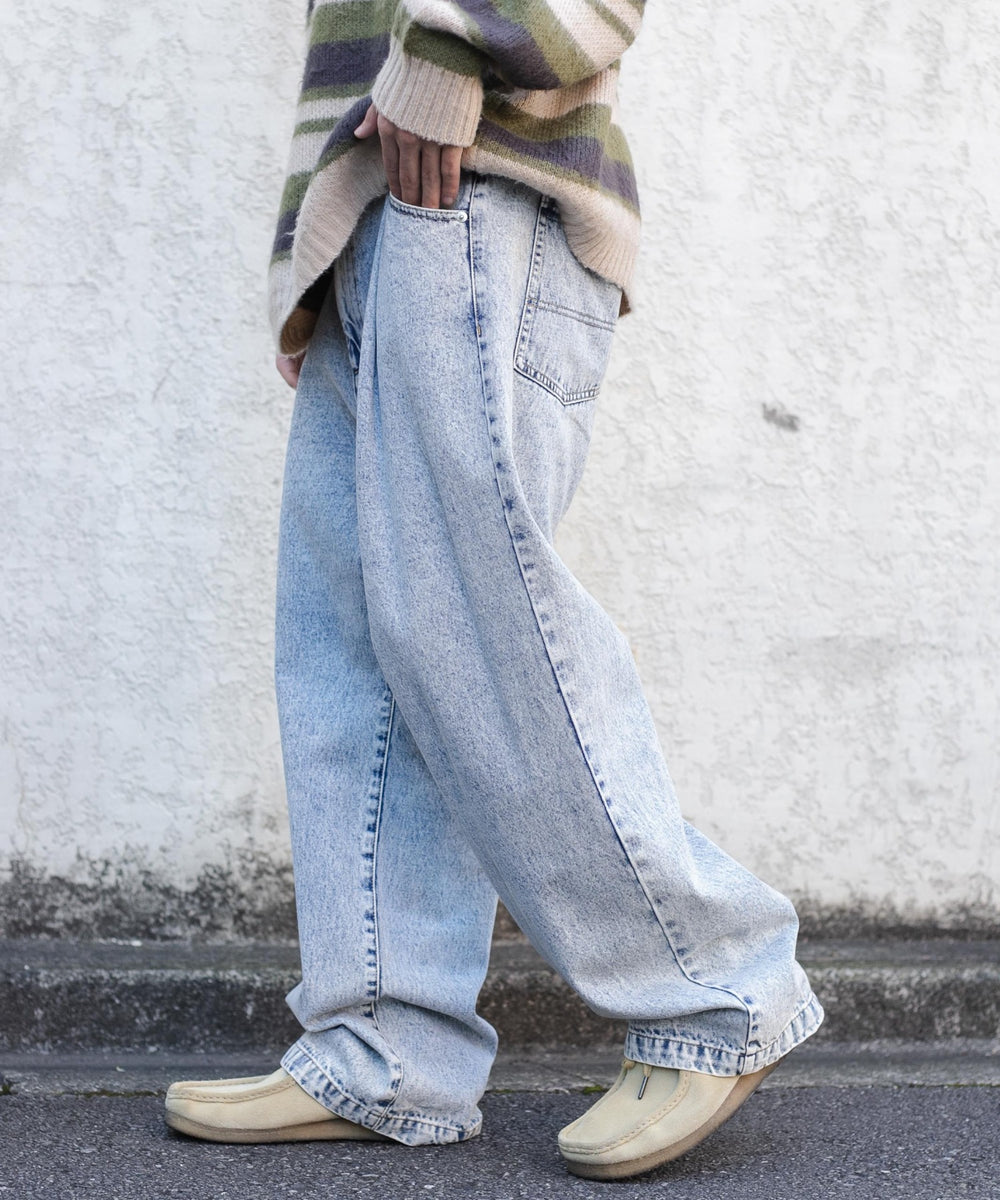 デニム淡ケミカル モデル：175cm L着用