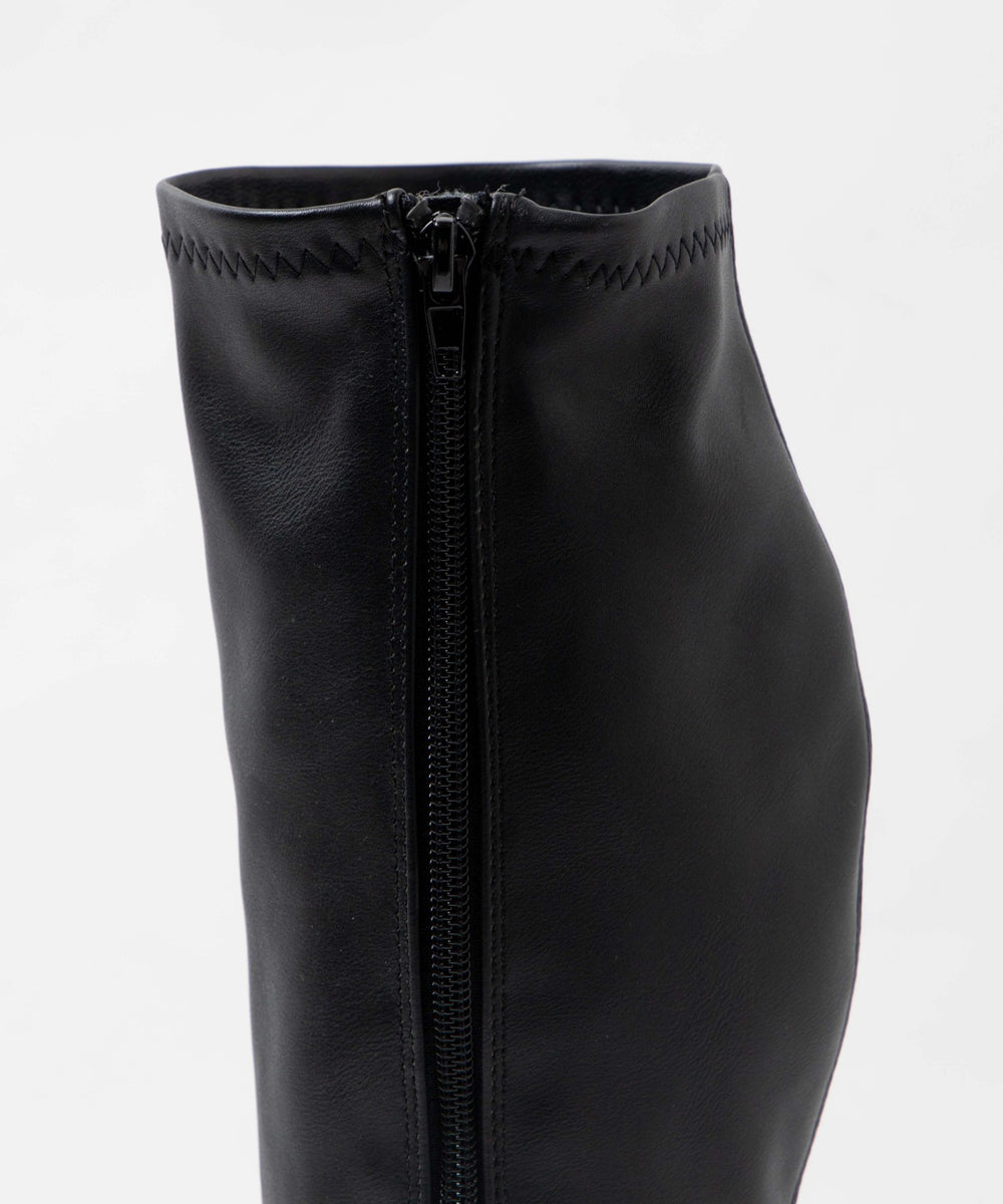 ストーム付きヒールロングブーツ