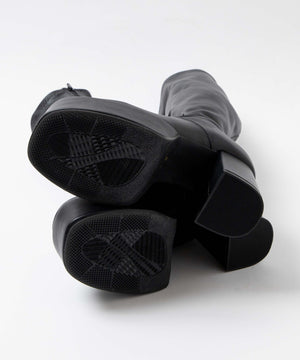 ストーム付きヒールロングブーツ