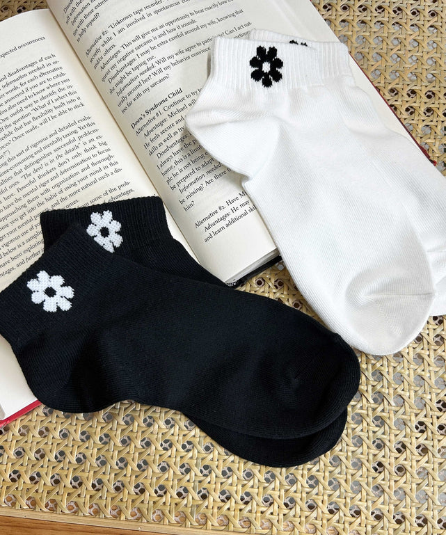 フラワーショートソックス(23-25cm)