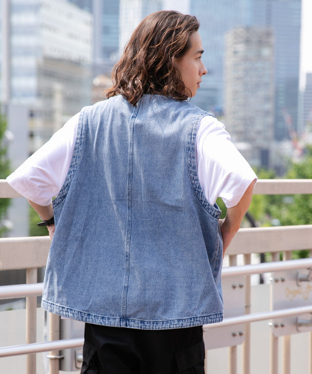 デニム淡加工色 モデル：174㎝ F着用