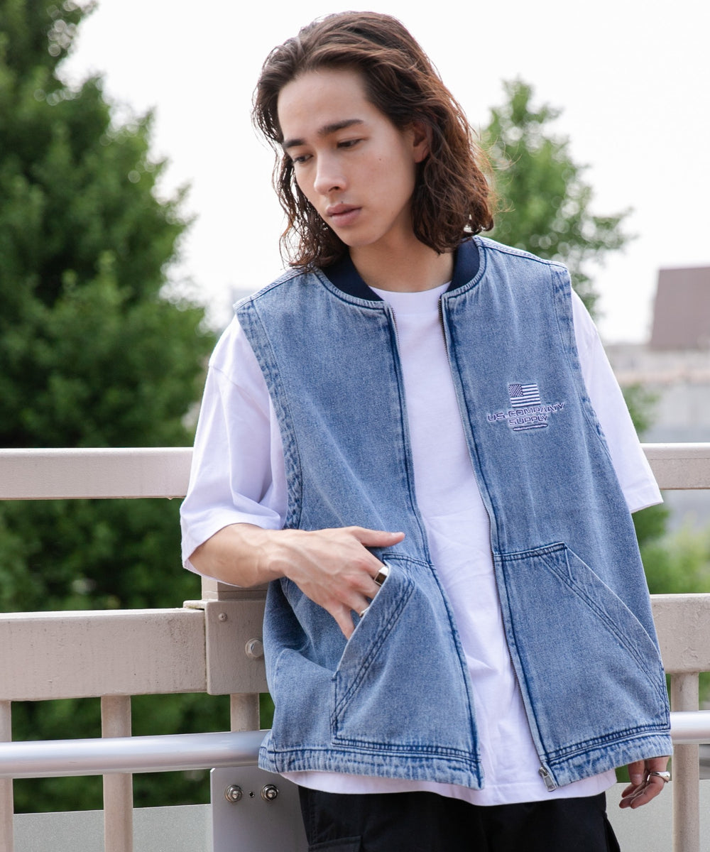 デニム淡加工色 モデル：174㎝ F着用