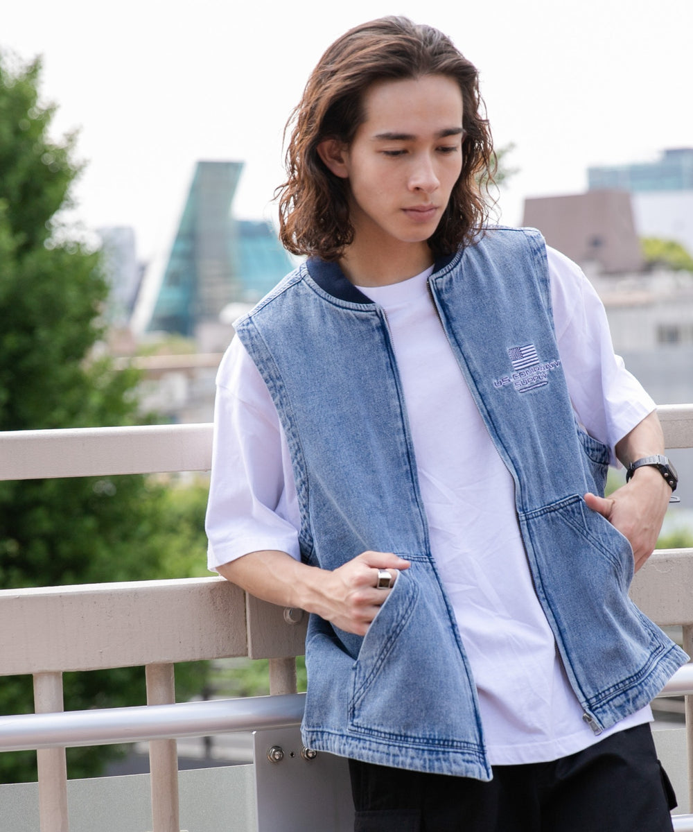 デニム淡加工色 モデル：174㎝ F着用