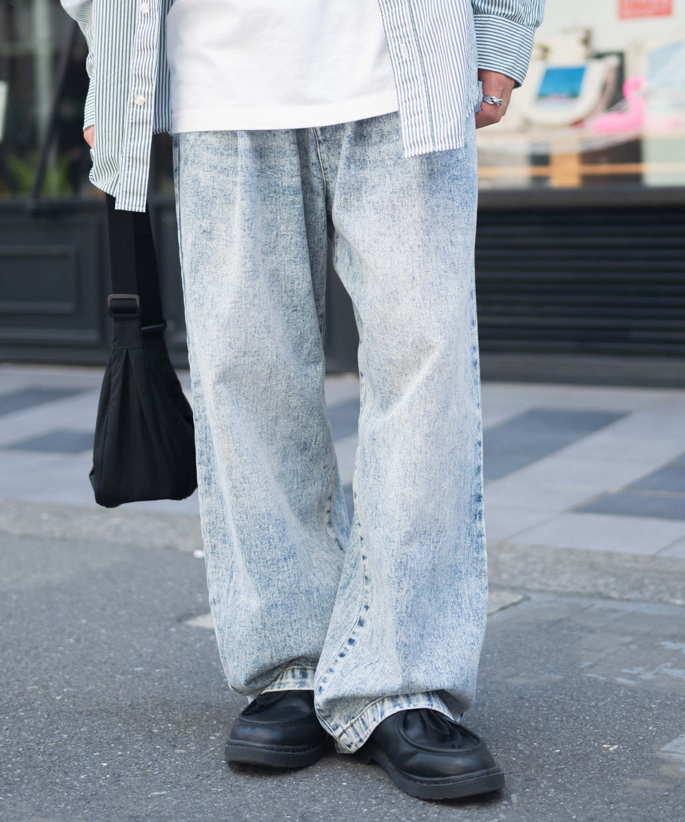 デニム淡加工色 モデル：174cm L着用