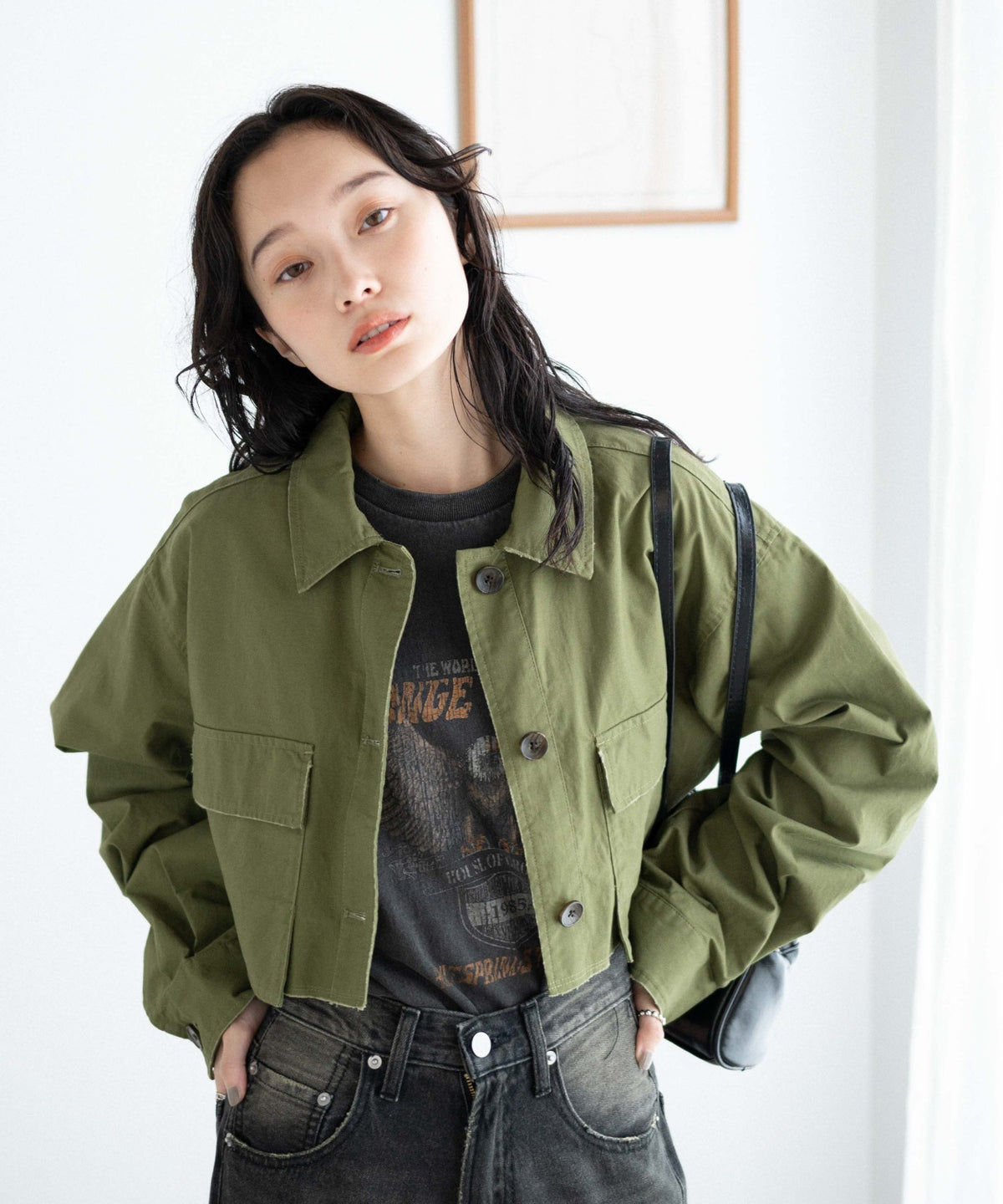 美品D&G オリーブグリーン ウールピーコート 46 【公式通販】