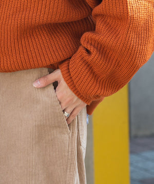 コーデュロイイージーワイドパンツ