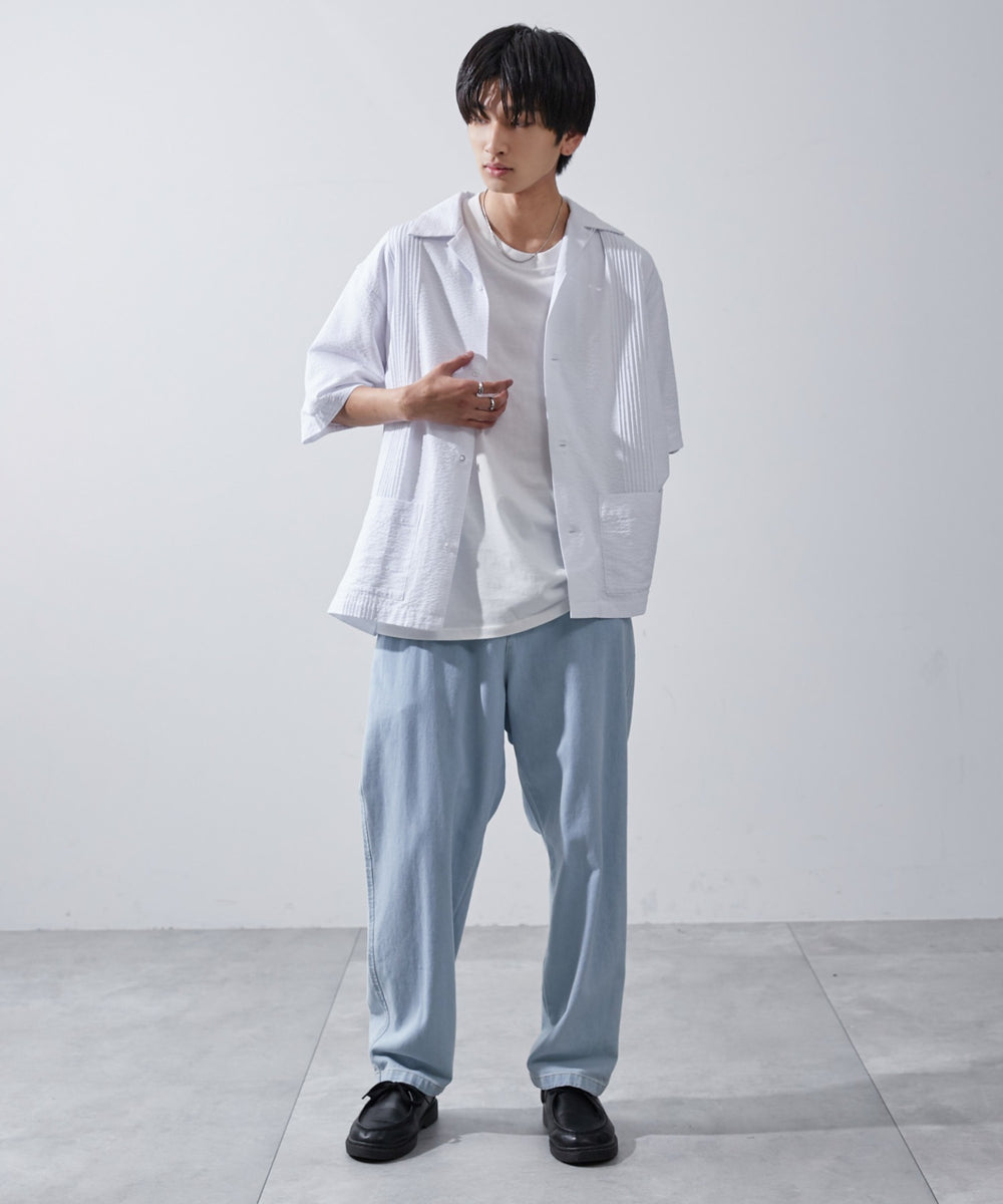 デニム淡色 モデル：180cm L着用