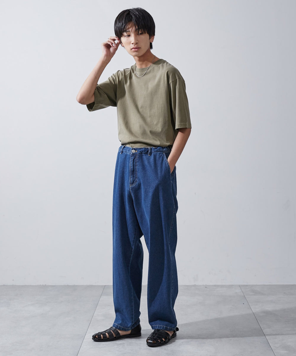 デニム中濃色 モデル：180cm L着用