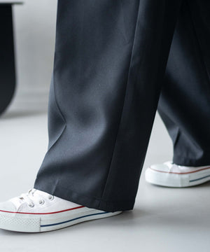 ハイウエストセンタープレスワイドパンツ