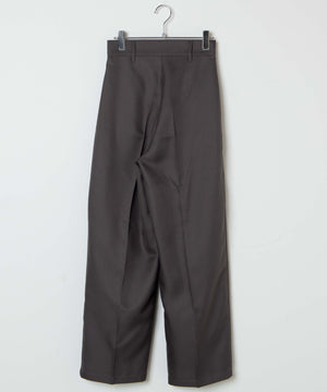 ハイウエストセンタープレスワイドパンツ