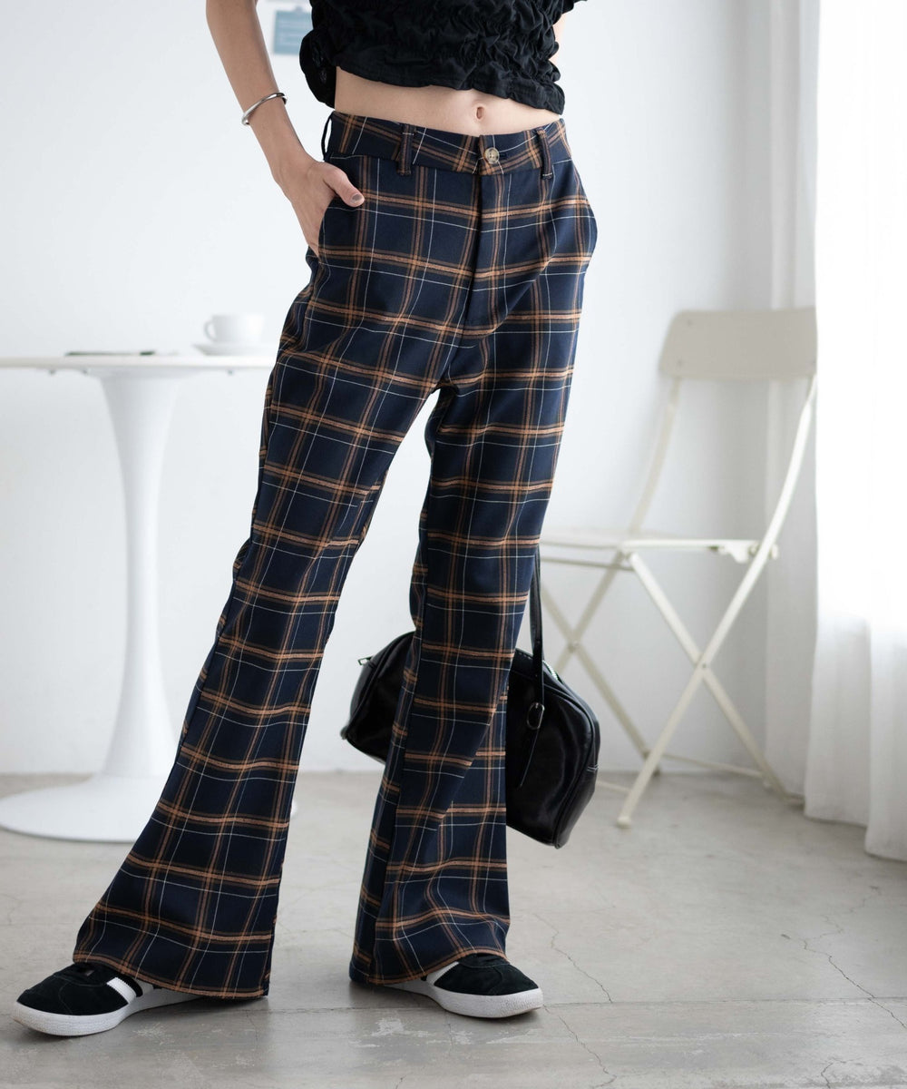 ネイビーチェック　モデル:162cm F着用